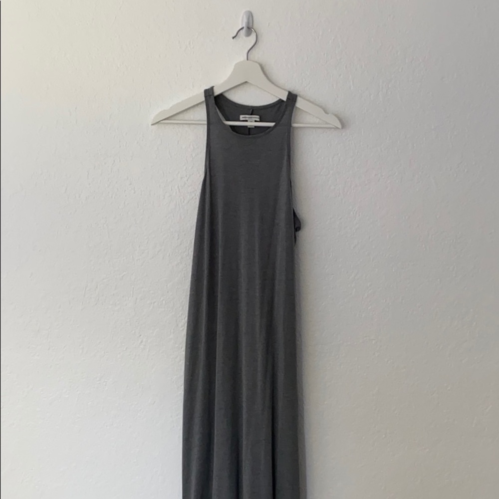 gray maxi dress